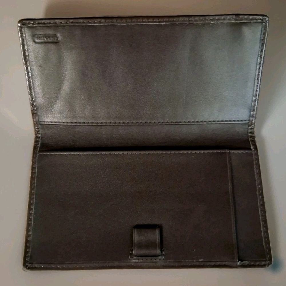 Vintage Coach Soho Pleated Signature Checkbook Wallet Canvas F42819 - Picture 10 of 11